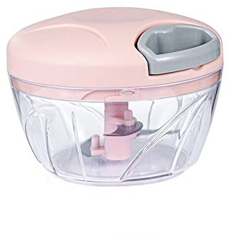 Corda manuale per tritatutto per alimenti, frullatore per aglio per tritatutto, robot da cucina da 500 ml per insalata, peperoncino, cipolla, aglio