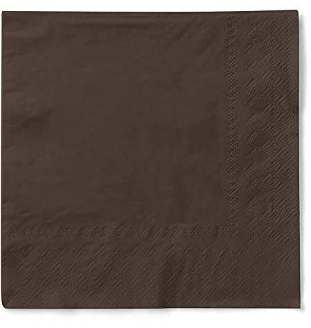 MANK Serviette in BRAUN aus 3-lagigem Tissue, 40x40 cm, 1/4 Falz, 100 Stück, elegante Papierservietten für Festlichkeiten, Gastronomie & besondere Anlässe
