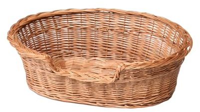 e-wicker24 Panier, Corbeille, Niche en Osier Naturel (85cm, Naturel sans Coussin)
