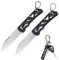 YiMai Couteau Pliant, 2 Pièces Mini Couteau de Poche Portable EDC avec Porte-clés, pour Couper les Fruits, Ouvrir des Paquets, Camping (Noir)