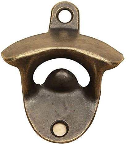 Vintage Wall Mounted Bottle Opener Hanging Beer Wine Soda Glass Kitchen Tool CopperProfessional and Attractive