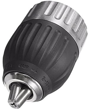 Trade-Shop Quick Release Professional Drill Chuck Tool Holder with Metal Sleeve, 1/2 Inch x 20 UNF Thread, Clamping Range 2-13 mm without Impact