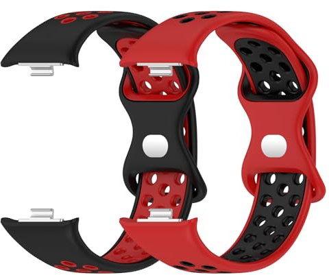 Xisair 2 Piezas Correas Compatibles Con Redmi Watch 4 y Xiaomi Smart Band 8 Pro - Correa Deportiva de Silicona Transpirable de Recambio Para Pulsera