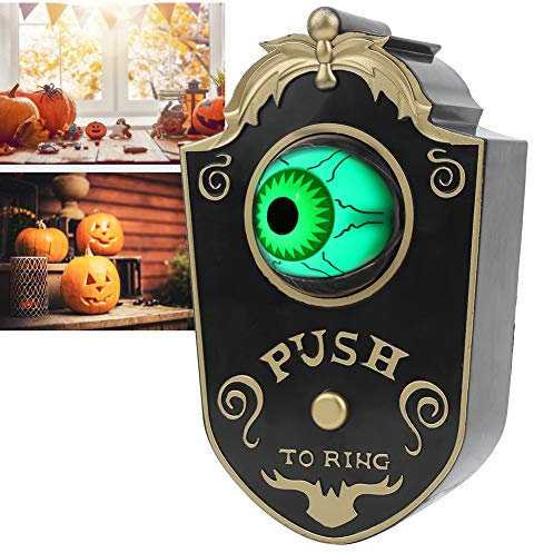 Halloween-Türklingel-Dekoration, Halloween-Augapfel-Türklingel, Mit Gruseligem Klang Und Leuchtendem Augapfel, Süßes Oder Saures-Event Für Kinder, Spukhaus-Halloween-Party-Requisiten-Dekoration(01)