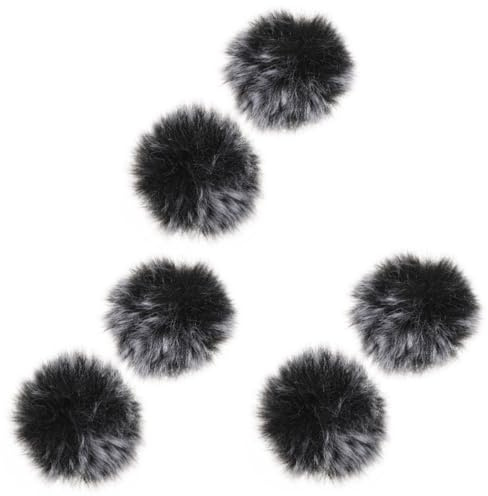 Toyvian 6pcs Windproof Microphone Covers Clip Type Protective Mic Guard for Dynamic Mic for and Asmr Microphone Fluffy Use