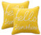 YIcabinet Set mit 2 weichen, einfarbigen, dekorativen, quadratischen Kissenbezügen, zitronengelb, Hello Sunshine, Kissen für Sofa, Schlafzimmer, Auto, 45,7 x 45,7 cm