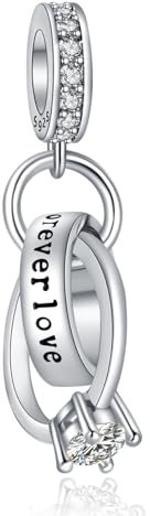 Rimgoris 925 Sterling Silber Charm für Damen Armbänder Halskette Ring Diamant für immer Liebe Charm Armband für Damen