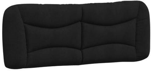 vidaXL Kopfteil Kissen, Kopfteilkissen für Schlafzimmer, Rückenkissen Bett mit Reißverschluss, Kopfpolster Bettkissen, Schwarz 140cm Stoff