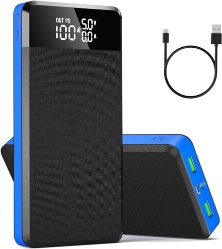 Power Bank 30000mAh, 25W PD3.0 Fast Charging External Battery, Power Bank USB C Portable Devices with 3 Inputs & 3 Outputs, LED Display, Torch, Suitable for Smart Phones, Tablets and More