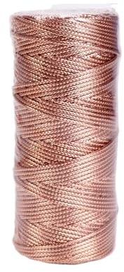 AMEEDA Ficelle de Coton 100M Cord Rope Sparkle Thread Ribbon Wrap Thread Tag Cord Braids Hair Cords Hanging Christmas Wrapping Gifts(Rose Gold)