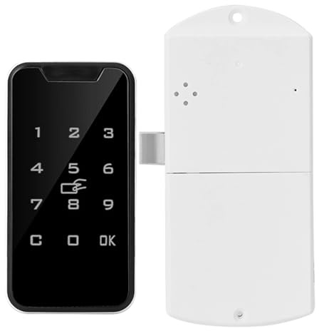 Elektronisches RFID Schrankschloss mit Touch-Tastatur, Intelligentes Möbelschloss für Schubladen und Schränke, Digitales Schlösser-Set