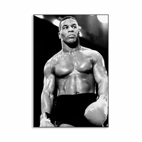 phtnmaihw Mike Tyson Leinwandbild, Poster, Boxen, Kunstmotive, Fitnessstudio, 50 x 70 cm, ungerahmt