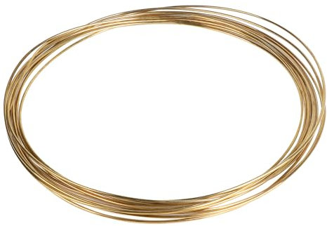 EFUTURETIME Filo di Ottone per Gioielli, φ 3,0mm x 10m, Filo di Metallo in Ottone, per Tessitura di Ornamenti, Decorazione, Modellazione e Saldatura