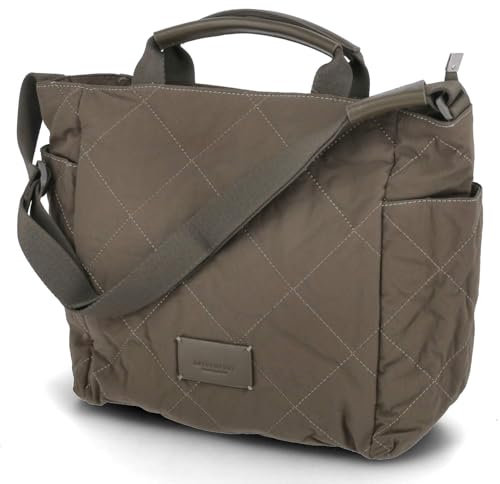 Seidenfelt Damen Handtasche Tote Bag HETTA Khaki Grün Baumwolle Karostepp, Größe:-, Farbauswahl:grün