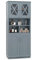 COSTWAY Tall Bathroom Cabinet, Freestanding Storage Cupboard with Open/Adjustable Shelves and Doors, Wooden Bathroom Unit High Floor Cabinet for Living Room Kitchen Hallway, 60x30x145cm (Grey)