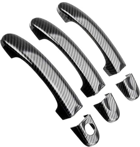 HAPPOW 6Pcs Exterior Door Handle for VW Caddy T5 T6, Carbon Fiber Door Handle Covers, Front and Rear Exterior Door Handle Cover, Perfect Accessory for Enhanced Protection(Carbon Fiber)