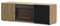 BIM Furniture TV Lowboard AURIS – 150x42x42 cm Stehend Wohnzimmermöbel, mit elektrischem Kamin, Grifflose Fronten, Stauraum – Eiche Artisan/Schwarz Matt