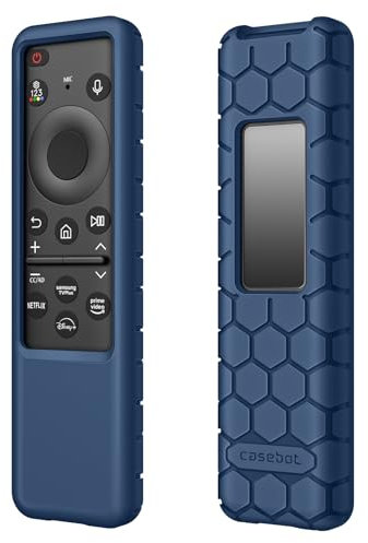 FINTIE Coque Compatible avec Télécommande Samsung Smart TV BN59-01432A/BN59-01432J/BN59-01432B/BN59-01432D/BN59-01436A/BN59-01436B, Etui en Silicone Anti-dérapannt et Léger, Cyan Foncé
