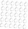 Uonlytech 100pcs Round French Rings Make Packaging Charms for Jewelry Making Craft Display Clay Beads Charms Spinner Beading Hook for Jewelry Making Supplies Plating Alloy Silver