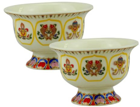 FUNOMOCYA Keramik Opferschale Tempelschale Keramikschale Mit Wasserreis Kleine Dekorschale Für Altar Und Meditation Handgefertigt Langlebig