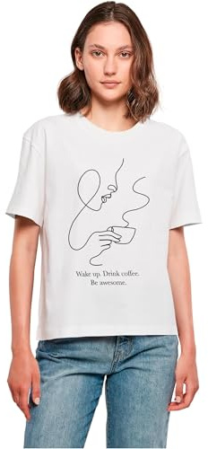Miss Tee Damen Mst362-drink Coffee Be Awesome Tee T-Shirt (1er Pack)