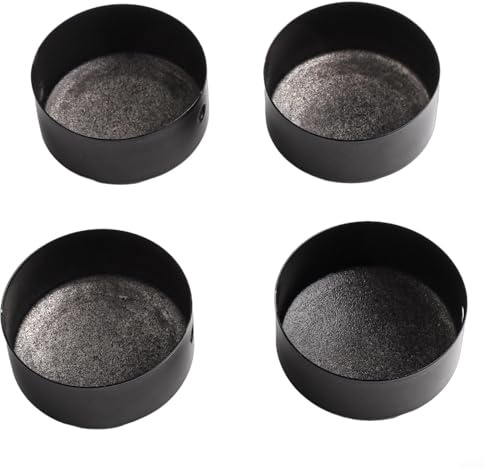 Honseadek Runde Handlauf-Endkappen aus PVC, für Treppengeländer, Sicherheitsschutz, schwarze Abdeckungen für 45 mm / 50 mm Durchmesser, Geländer / Balustradenbeschläge, 4 Stück (50 mm)