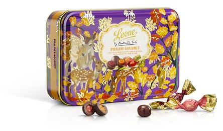 Leone 1857 - Boîte Nathalie Lete Pralines Gourmet - Chocolats Assortis - Sans Gluten - Boîte de 150g - Idées Cadeaux Noël