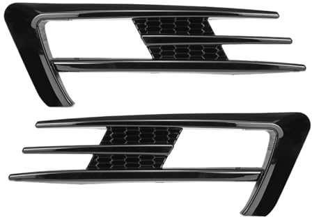 Auto Seitenschweller Für VW Für Golf 7 MK7 Für Golf 7 Vor-Facelift 2012-2017 Frontspoilerlippe Autostoßstange Nebelscheinwerfer Kühlergrillabdeckung Verkleidung Body(Glänzend schwarz)