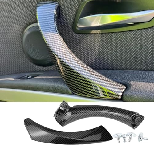 SiegenPro Auto Türgriff innen Ersatz Türgriff Innen mit BMW 3er E90 E91 Innentürgriff Ersatzriff für BMW 316 318 320 323 325 328 330 335 (2005-2011) (Recht, Kohlefaser Muster)