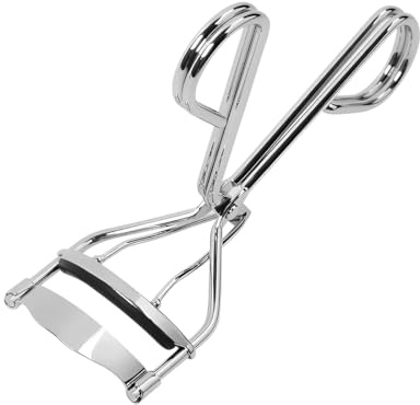 Androxeda 1 Stück Wimpernzange Aus Rostfreiem Stahl In Silber, Professioneller Wimperncurler Mit Präziser Form Für Alle Augentypen, Ergonomischer Griff