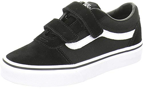 Vans Ward V Suede, Jungen Sneaker, Schwarz ((Suede/Canvas) Black/White Iju), 31.5 EU