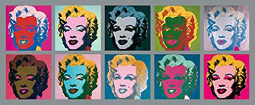 empireposter Warhol, Andy - Ten Marilyns, 1967 - Kunstdruck Gemälde Film-Kino-Movie Marilyn Monroe - 134x56 cm
