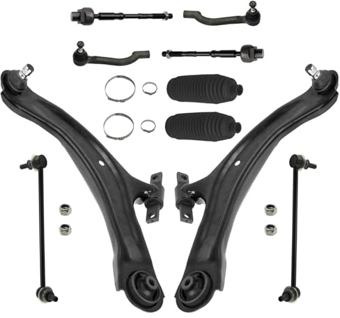 2x Querlenker 2x Koppelstange 2x Spurstange Lenkmanschette Vorderachse für Nissan Qashqai/Qashqai +2 J10 JJ10