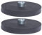 2x Neodym Magnete Gummiert Ø 88mm Mit M8 Außengewinde 55 KG Zugkraft Flachgreifer Magnet Scheibe Topfmagnet Gummi Runde Magnete mit Gewinde für Schrauben Öse oder Haken