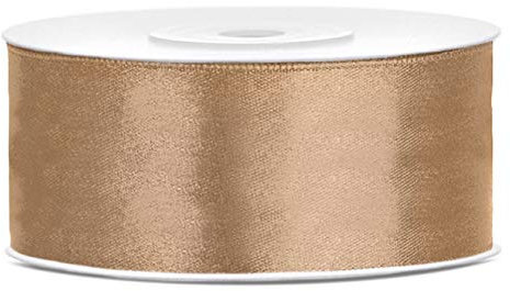 25 Meter Satinband Gold Breite 38mm Schleifenband goldes Dekoband Geschenkband Deko Band Geburtstag Geschenkverpackung Weihnachten goldene Scheife