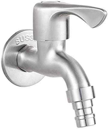 Tubayia Wandmontage Wasserhahn Edelstahl Kaltwasserhahn Spültischarmatur Kaltwasser Armatur