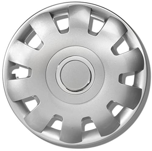 Radkappen 16 Zoll Silber glänzend mit Chromring Malibu Erstausrüster Qualität aus europäischer Produktion - Nachhaltig aus recyceltem Kunststoff - 4er Set Zierkappen