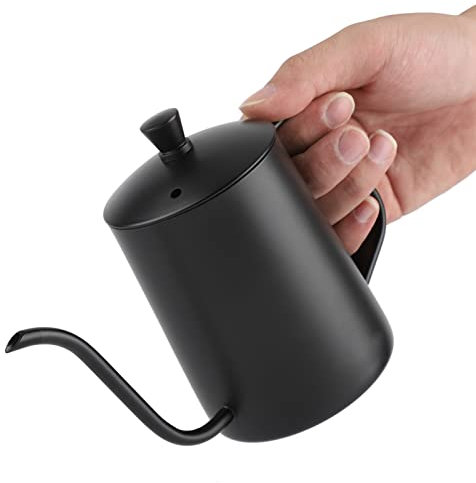 Marvellous 550ml Electric Gooseneck Kettle Temperature Control,Pour Over Electric Kettle Pot for Coffee Tea Stainless Steel Matte Black