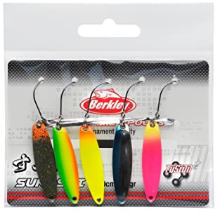 Berkley Area Game Spoons 5 Pack - Small Wobble Spoon for Trout and Perch Fishing, Lead Free, Fusion 19 Hook, Varied