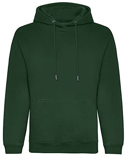AWDis Just Hoods JH201 Unisex Organisch Kapuzenpullover - Flaschengrün - 2XL