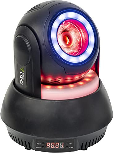 Ibiza - STAR-BEAM-BL - Lyre BEAM de 40W RVBB avec 2 anneaux lumineux d’ambiance - Noir