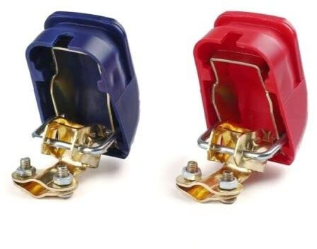 Connettori di Batteria a Sgancio Rapido Terminali Morsetti di Batteria 12V/24V(1 Paio) Coppia di Clip Rosso e Blu Connettori Terminali Rapidi