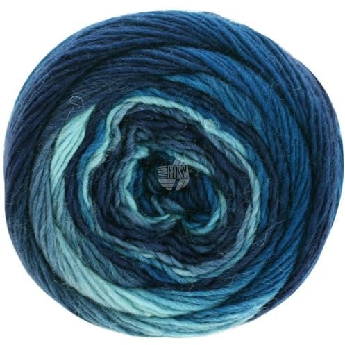 LANA GROSSA Meilenweit Color Mix | Merino-Dochtgarn mit Farbverlauf für Socken, waschfest | Handstrickgarn aus 75% Schurwolle & 25% Polyamid | 100g Wolle zum Stricken & Häkeln | 400m Garn FB8055