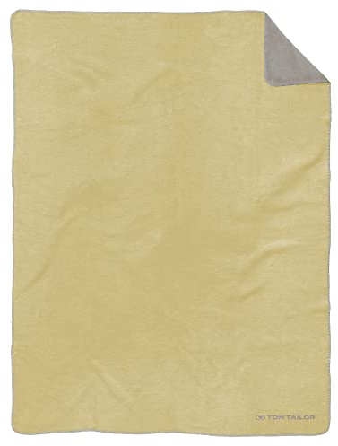 TOM TAILOR 0229938 Wohndecke Doubleface 1x 150x200 cm, Lemon