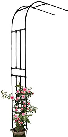 Arco da Giardino a Mezzo Lato, Arco per Rose in Metallo Fissato al Muro,Archi da Giardino a Mezzo Tondo Resistenti alle intemperie,Piante rampicanti Traliccio pergolato,per Prato/Cortile/Patio ( Color