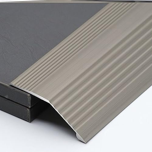 Übergangsprofil Bodenbelag Aluminium Übergang Streifen, Schwellen-Rampen-Reduzierer Für Türöffnungen Rollstuhlfahrer-Fliesen-Holzböden, Kantenverkleidung Für Eingangstüren ( Color : A , Size : W 5.5cm