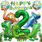 LETTERASHQP Dino Deko Kindergeburtstag, Dinosaurier Kindergeburtstag, Geburtstagsdeko Dino 2 jahre,Kindergeburtstag Dino Geburtstag Deko,für Dinosaurier Party Kindergeburtstag Deko Geburtstag Junge