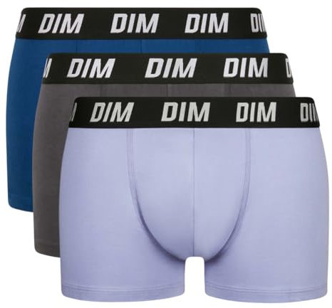 DIM Boxer Homme à Thermorégulation Active DIM Sport x3, Noir/Vert/Taupe, XXL
