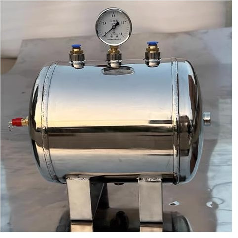 Lufttank Luftbehälter 5L 10L 20L 30L 40L 50L Luftbehälter aus Edelstahl für Kompressor/Luftpumpe, Luftpufferbehälter/Hochdruck-Luftbehälter/horizontale Luftspeicher-Blasenbehälter mit Montagesatz (Si