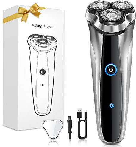 VIYSPNV Rasierer Herren Elektrisch Elektrorasierer Nass und Trockenmit Type C Schnellladen Kabelloser Rasierapparat mit Pop up Präzisionstrimmer Bartschneider LED Energieanzeige 90 Min Laufzeit
